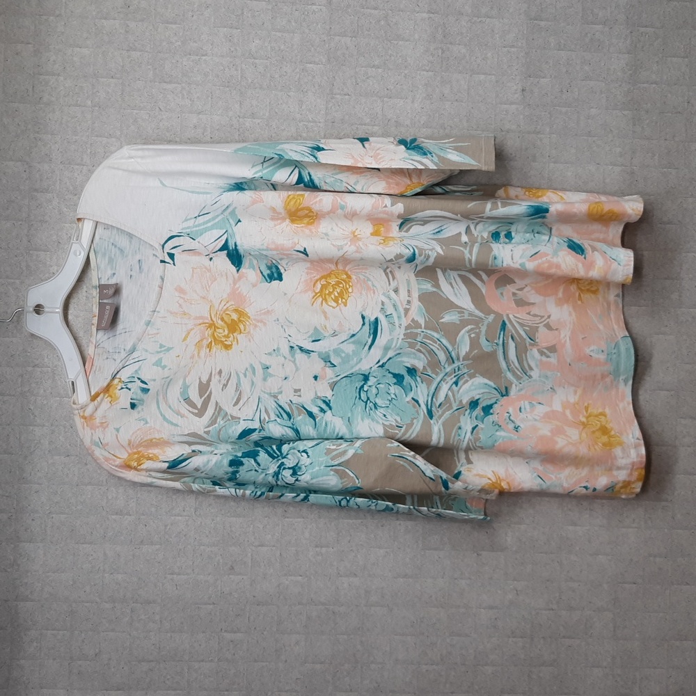 Chico's Multi Colored Floral Print Tunic Top